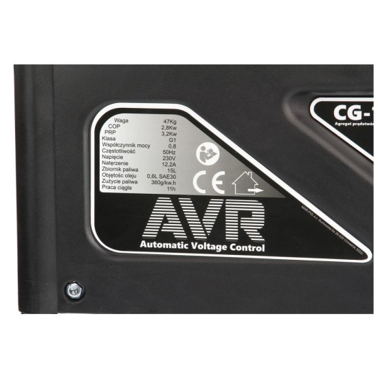 Benzínový generátor s AVR, 3200W, 2x230V, 12V CATA Benzínový generátor s AVR, 3200W, 2x230V, 12V CATA