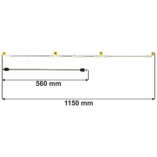 Pracovný nadstavec, 4 trysky, 115 cm pre postrekovače DEMON