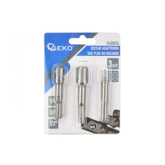 SDS+ adaptéry pre 1/4", 3/8", 1/2" zásuvky GEKO SDS+ adaptéry pre 1/4", 3/8", 1/2" zásuvky GEKO