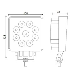 LED plošné svetlo, 9xLED, štvorcové LED plošné svetlo, 9xLED, štvorcové