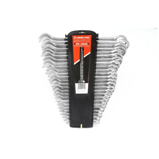 Vidlicové kľúče 6-32mm, 25ks MAR-POL