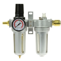 Regulátor tlaku s filtrom, manometrom a priamym tlakomerom olej 1/2" GEKO Regulátor tlaku s filtrom, manometrom a priamym tlakomerom olej 1/2" GEKO