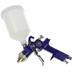 Striekacia pištoľ HVLP s manometrom, nádobou 0,6 l, 1,4 mm tryskou a odlučovačom vody GEKO Striekacia pištoľ HVLP s manometrom, nádobou 0,6 l, 1,4 mm tryskou a odlučovačom vody GEKO