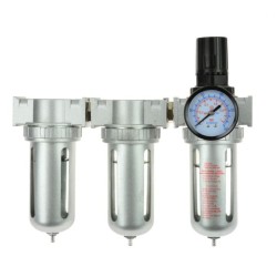 Regulátor tlaku 1MPa s filtrom, manometrom a priamym. olej 1/2" GEKO