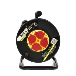 Predlžovací kábel na bubne 4 zásuvky 25m 3x2,5mm, plast KELTIN Predlžovací kábel na bubne 4 zásuvky 25m 3x2,5mm, plast KELTIN