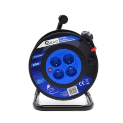 Predlžovací kábel na bubne 4 zásuvky 25m 3x1,0mm GEKO