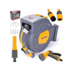 Automatický navijak s hadicou a príslušenstvom 35m 1/2" POWERMAT Automatický navijak s hadicou a príslušenstvom 35m 1/2" POWERMAT