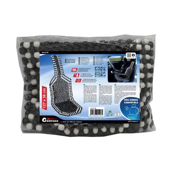 Poťah na sedadlo BLACK 127x38cm COMPASS