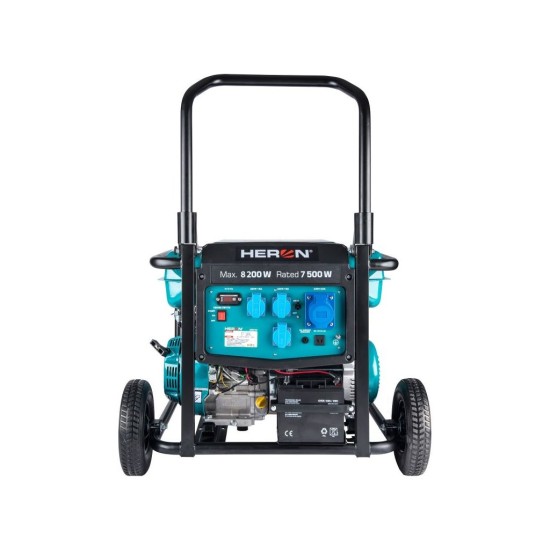Benzínový generátor 17HP/8.2kW, podvozok, elektrický štartér HERON Benzínový generátor 17HP/8.2kW, podvozok, elektrický štartér HERON