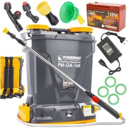 Akumulátorový batohový postrekovač 16l, 12V/8Ah POWERMAT