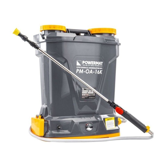 Akumulátorový batohový postrekovač 16l, 12V/8Ah POWERMAT
