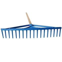 Plastové hrable 18 zubov/61cm, rukoväť 1,5m