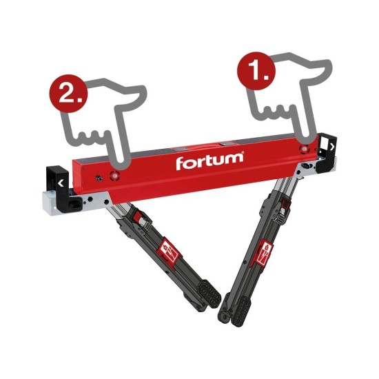 Skladací pílový kôň 1 kus, nosnosť 590kg, výška 61,5-82cm FORTUM