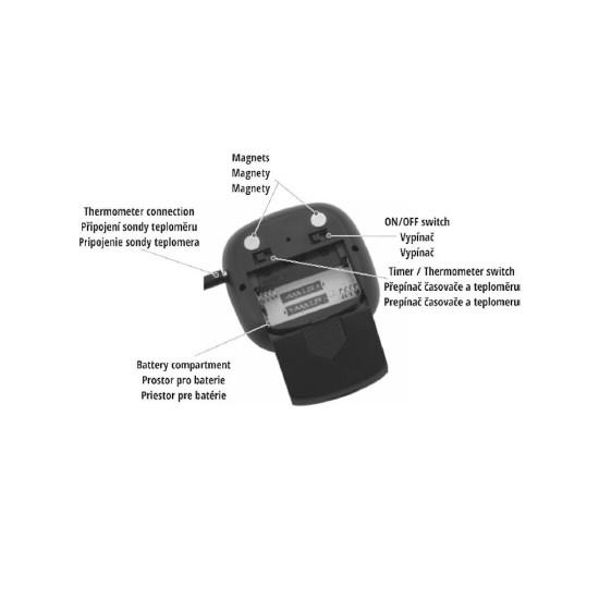 Digitálny grilovací teplomer so sondou CATTARA