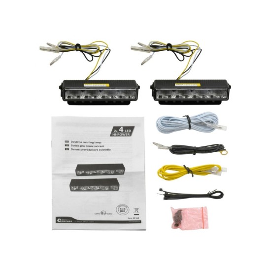 Denné svietenie 4 HIGH POWER LED 12V/24V COMPASS Denné svietenie 4 HIGH POWER LED 12V/24V COMPASS