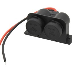 Zásuvka 12/24V, dvojitá s krytom COMPASS