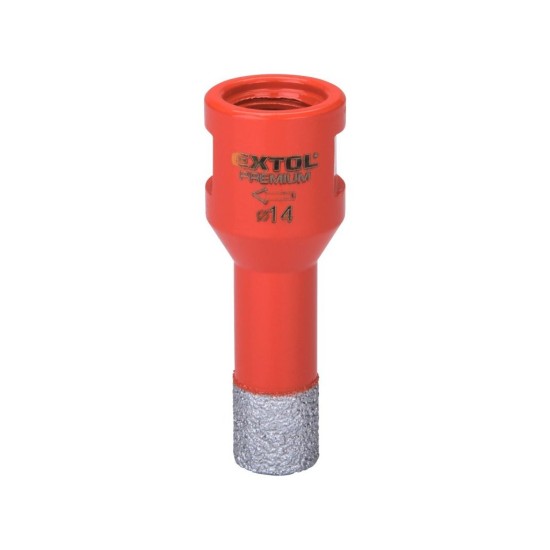 Diamantová dierovka, Ø 14 mm, závit M14 EXTOL PREMIUM Diamantová dierovka, Ø 14 mm, závit M14 EXTOL PREMIUM