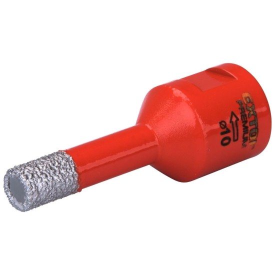 Diamantová korunka dierovky, Ø 10 mm, závit M14 EXTOL PREMIUM Diamantová korunka dierovky, Ø 10 mm, závit M14 EXTOL PREMIUM
