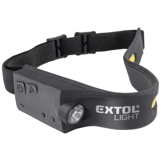 Čelovka 350lm, USB nabíjanie, s IR senzorom, COB, XPE LED EXTOL SVETLO Čelovka 350lm, USB nabíjanie, s IR senzorom, COB, XPE LED EXTOL SVETLO
