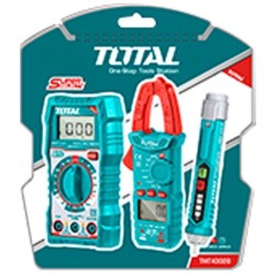 Sada digitálního multimetru, multimetru klešťového a zkoušečky AC napětí TOTAL Sada digitálního multimetru, multimetru klešťového a zkoušečky AC napětí TOTAL