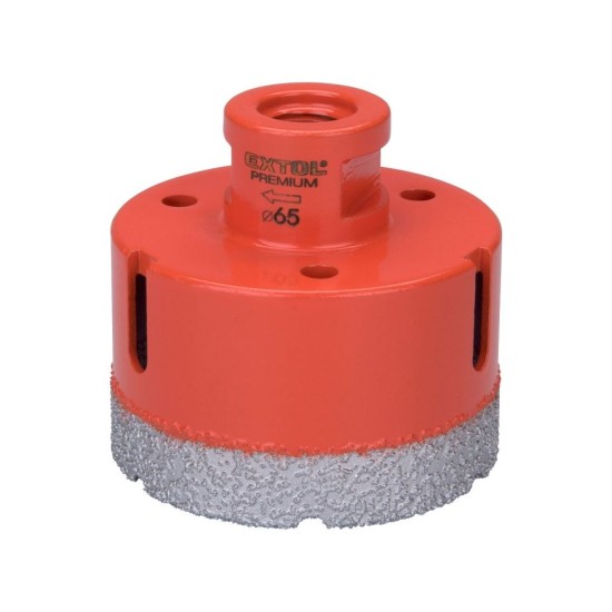 Diamantová dierovka, Ø 65 mm, závit M14 EXTOL PREMIUM