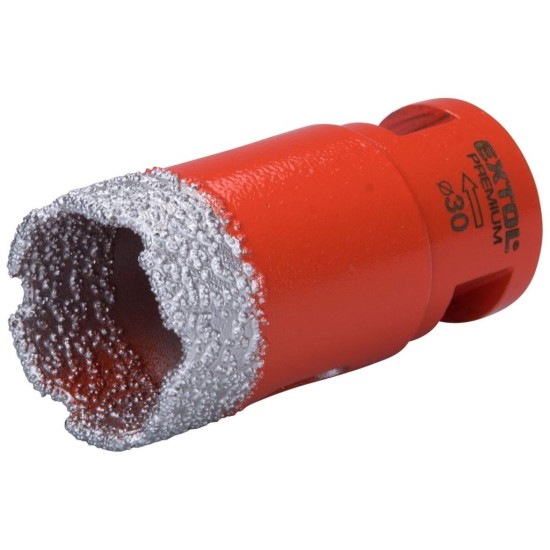 Diamantová dierovka, Ø 30 mm, závit M14 EXTOL PREMIUM Diamantová dierovka, Ø 30 mm, závit M14 EXTOL PREMIUM