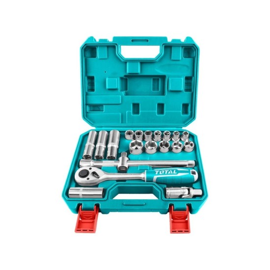 Nástrčné hlavy, sada 20ks, 1/2", priemyselné, CR-V(50BV30), tepelne kalené CELKOM