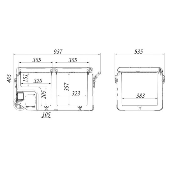 Chladící box ICE BOX DUO kompresor 75l 230/24/12V -20°C APP ALPICOOL Chladící box ICE BOX DUO kompresor 75l 230/24/12V -20°C APP ALPICOOL