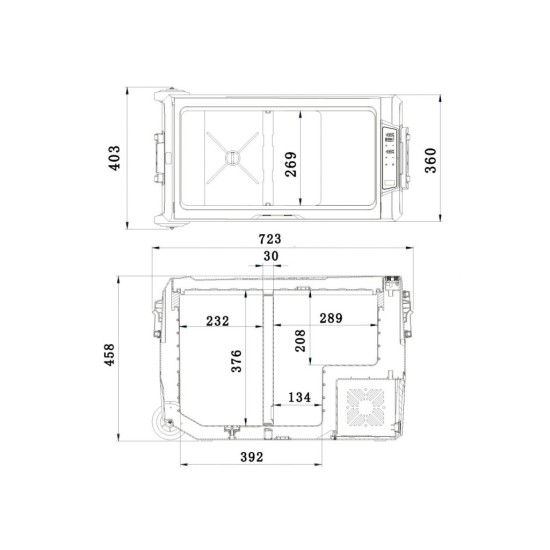 Chladící box DUAL kompresor 50l 230/24/12V -20°C ALPICOOL