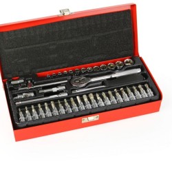 Sada nástrčných súprav 4-14mm + bity, 1/4", 42ks MAR-POL Sada nástrčných súprav 4-14mm + bity, 1/4", 42ks MAR-POL