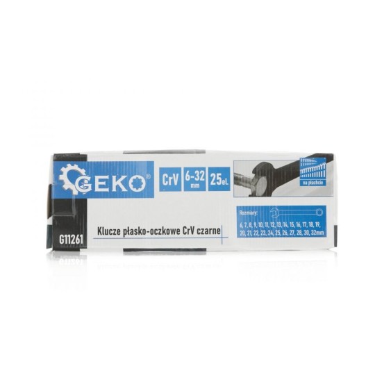 Kľúče 6-32mm, CrV-čierne, sada 25ks GEKO Kľúče 6-32mm, CrV-čierne, sada 25ks GEKO