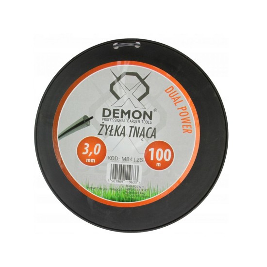 Vystužená struna, okrúhly profil, 100m, 3mm DEMON