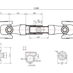 Kľubový hriadeľ 110cm GEKO Kľubový hriadeľ 110cm GEKO