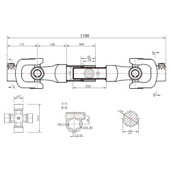 Kľubový hriadeľ 110cm GEKO Kľubový hriadeľ 110cm GEKO