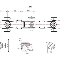 Vrtuľový hriadeľ 120cm GEKO Vrtuľový hriadeľ 120cm GEKO
