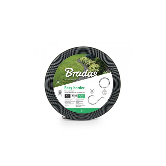 Okraj kvetinového záhonu, sivý 10m x 40mm EASY BORDER BRADAS Okraj kvetinového záhonu, sivý 10m x 40mm EASY BORDER BRADAS