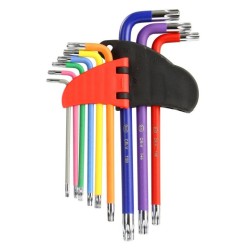 L-kľúče TORX, sada 9ks, T10-T50, 125mm BJC L-kľúče TORX, sada 9ks, T10-T50, 125mm BJC