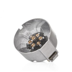 Zásuvka na ťažné zariadenie 7 pólov, 12V, hliník Zásuvka na ťažné zariadenie 7 pólov, 12V, hliník