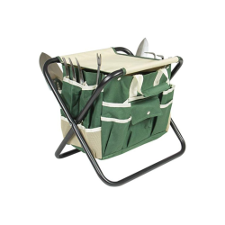 Skladacia stolička s taškou a súpravou záhradného náradia BASS