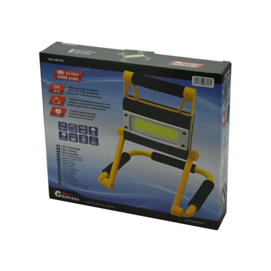 COB 20W dobíjacia baterka s powerbankou COMPASS