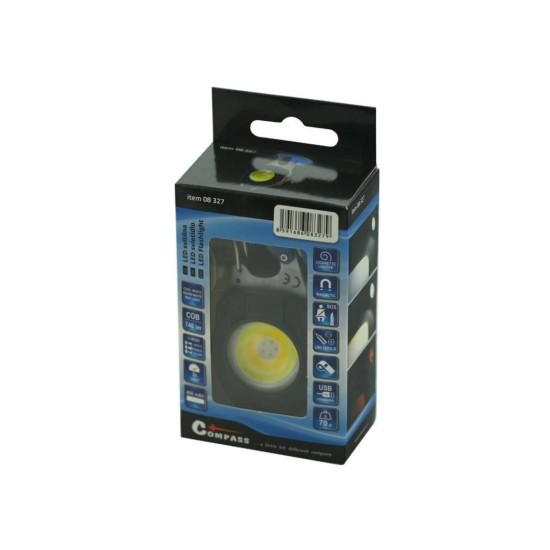 Svietidlo COB 740lm so zapaľovačom COMPASS a rezačkou pásu