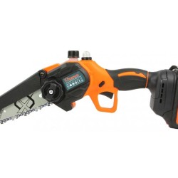 Akumulátorová jednoručná reťazová píla 6", 2xLi-Ion 21V- 2,5Ah DEMON Akumulátorová jednoručná reťazová píla 6", 2xLi-Ion 21V- 2,5Ah DEMON