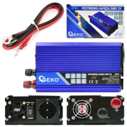 Menič napätia 12/230V 500W/1000W, čistá sínusová vlna GEKO