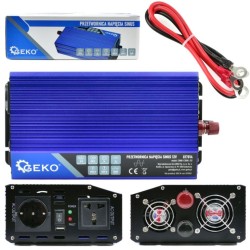 Menič napätia 12/230V 1000W/2000W, čistá sínusoida GEKO