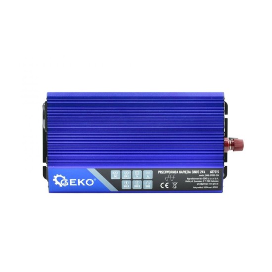 Menič napätia 24/230V 1000W/2000W, čistá sínusoida GEKO Menič napätia 24/230V 1000W/2000W, čistá sínusoida GEKO