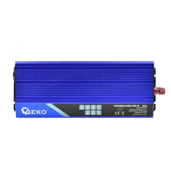 Menič napätia 12/230V 2000W/4000W, čistá sínusová vlna GEKO Menič napätia 12/230V 2000W/4000W, čistá sínusová vlna GEKO