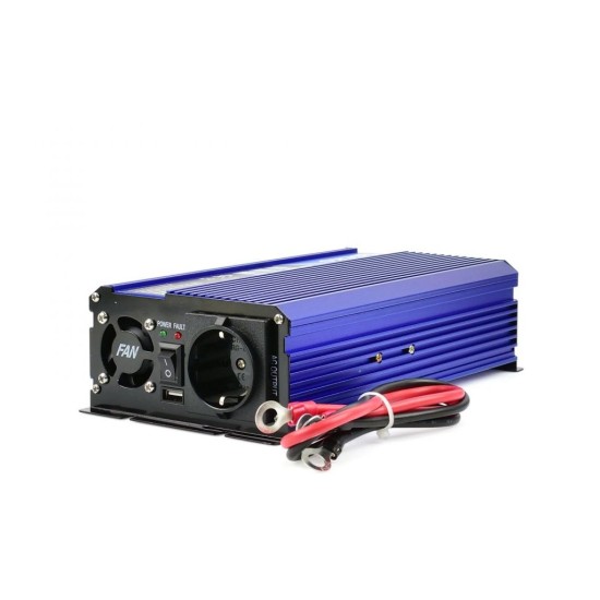 Menič napätia 24/230V 500W/1000W, čistá sínusová vlna GEKO Menič napätia 24/230V 500W/1000W, čistá sínusová vlna GEKO