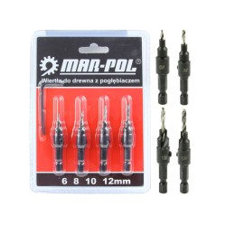 Trojstupňová potvrdzovacia vŕtačka, sada 4ks MAR-POL