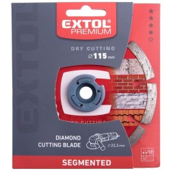 Diamantový rezací kotúč segmentové rezanie za sucha, Ø115x22,2x2mm EXTOL PREMIUM Diamantový rezací kotúč segmentové rezanie za sucha, Ø115x22,2x2mm EXTOL PREMIUM