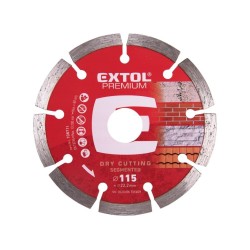 Diamantový rezací kotúč segmentové rezanie za sucha, Ø115x22,2x2mm EXTOL PREMIUM